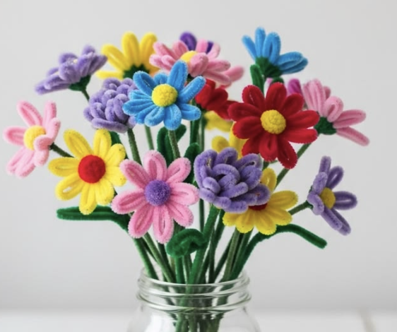 Pipe cleaner flowers 
